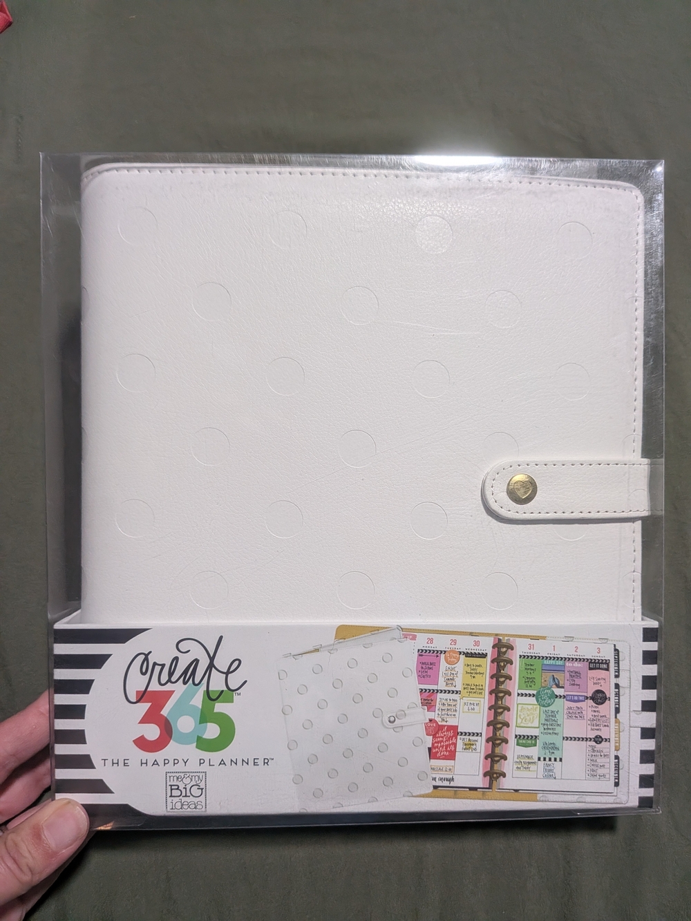 Create 365 The Happy Planner White Dot-Embossed Planner